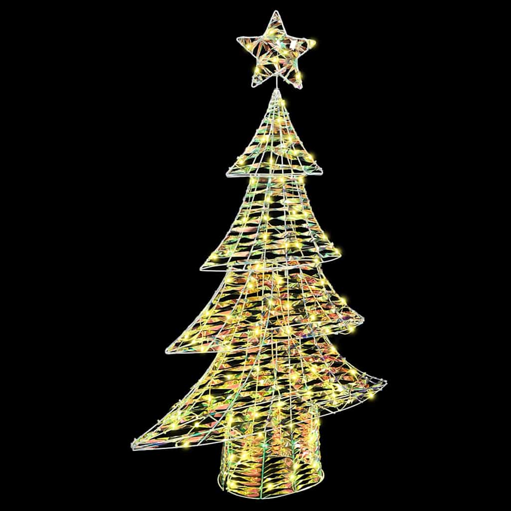 Albero di Natale con 120 LED-Luci decorative natalizie Bianco caldo 120 cm PET