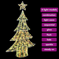 Albero di Natale con 120 LED Bianco caldo 120 cm PET 42018985
