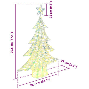 Albero di Natale con 120 LED-Luci decorative natalizie Bianco caldo 120 cm PET