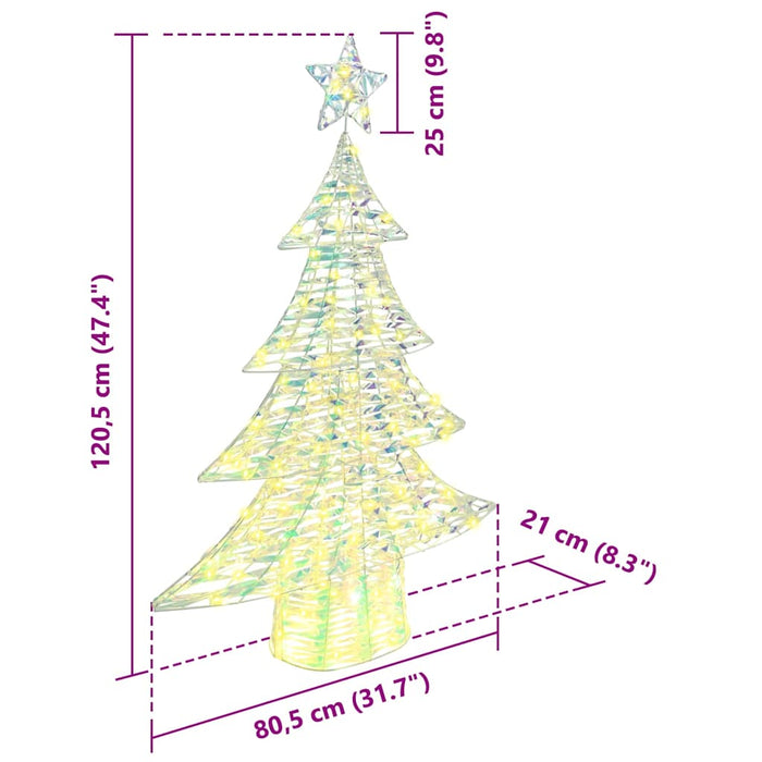 Albero di Natale con 120 LED Bianco caldo 120 cm PET 42018985