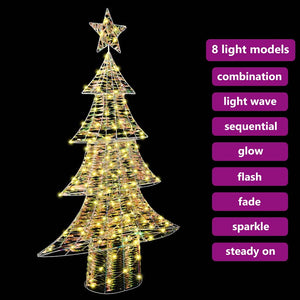 Albero di Natale con 160 LED Bianco caldo 150 cm PET 42018986