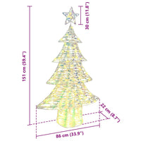 Albero di Natale con 160 LED-Luci decorative natalizie Bianco caldo 150 cm PET 224701