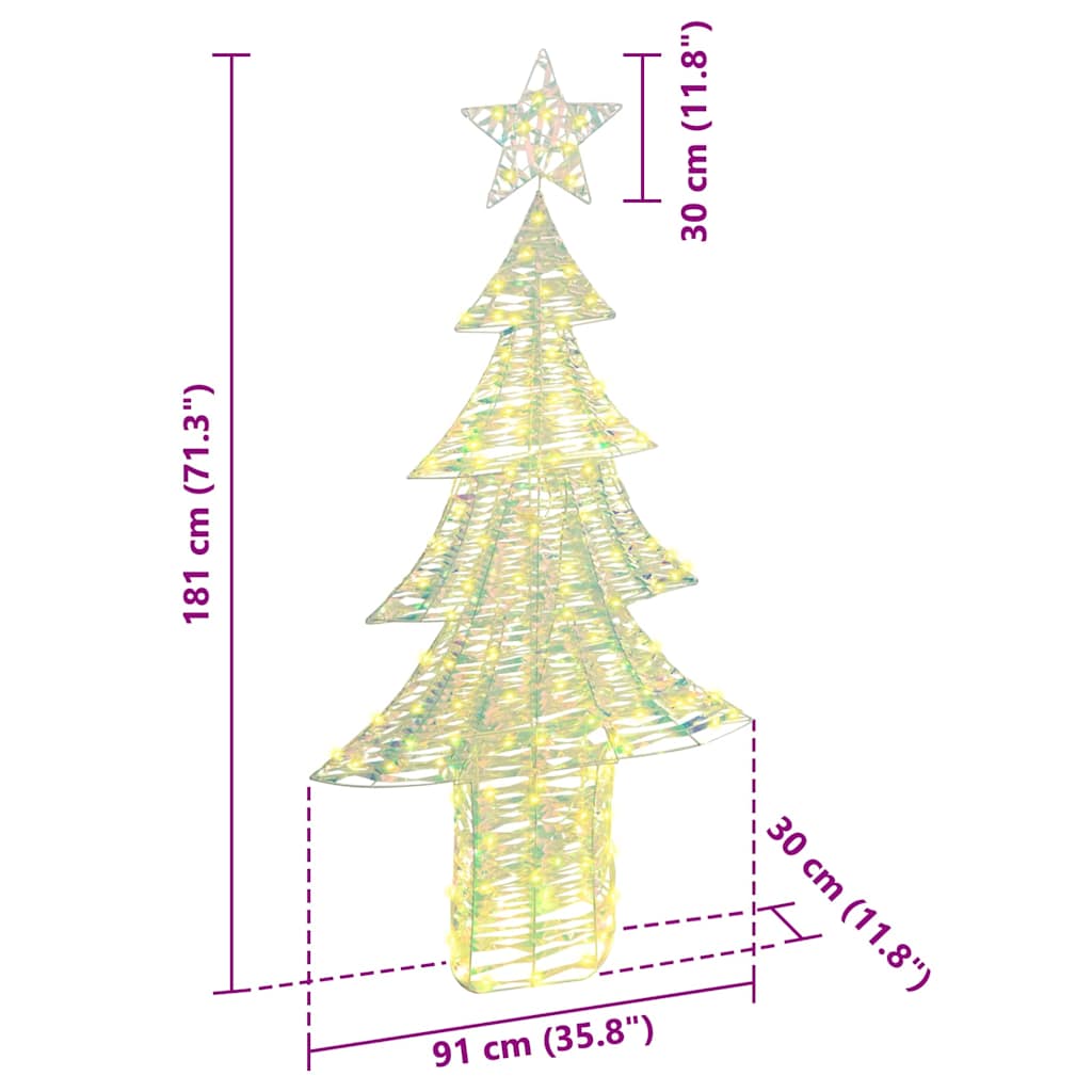 Albero di Natale con 240 LED-Luci decorative natalizie Bianco caldo 180 cm PET 436529