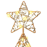 Albero di Natale con 120 LED-Luci decorative natalizie Bianco caldo 120,5 cm PET