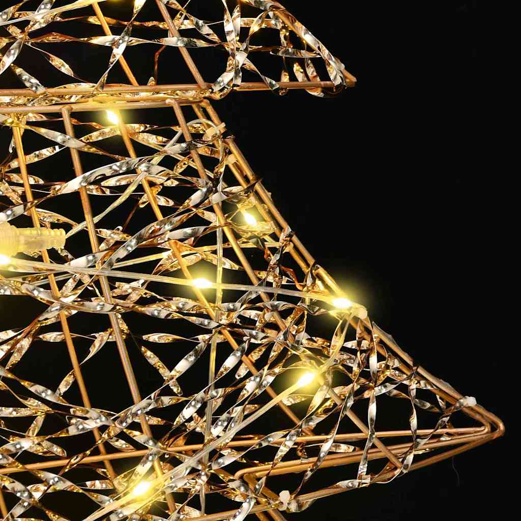 Albero di Natale con 120 LED-Luci decorative natalizie Bianco caldo 120,5 cm PET