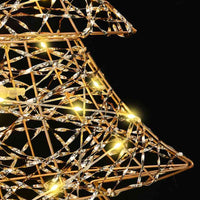 Albero di Natale con 120 LED-Luci decorative natalizie Bianco caldo 120,5 cm PET