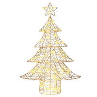 Albero di Natale con 120 LED-Luci decorative natalizie Bianco caldo 120,5 cm PET
