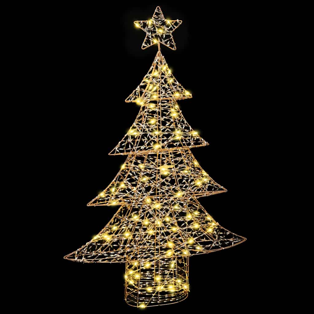 Albero di Natale con 120 LED-Luci decorative natalizie Bianco caldo 120,5 cm PET