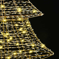 Albero di Natale con 160 LED-Luci decorative natalizie Bianco caldo 150 cm PET 426968