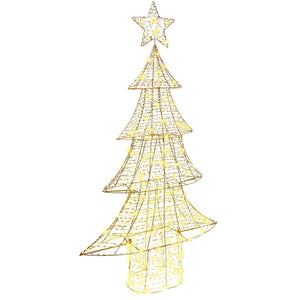 Albero di Natale con 160 LED Bianco caldo 150 cm PET 42018989