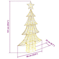 Albero di Natale con 160 LED-Luci decorative natalizie Bianco caldo 150 cm PET 426968