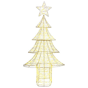 Albero di Natale con 240 LED-Luci decorative natalizie Bianco caldo 181 cm PET