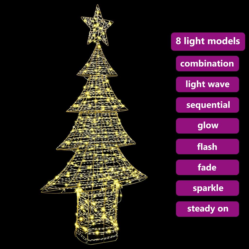 Albero di Natale con 240 LED-Luci decorative natalizie Bianco caldo 181 cm PET