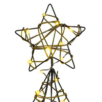 Albero di Natale con 120 LED-Luci decorative natalizie Bianco caldo 120 cm Rattan