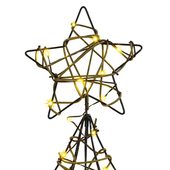 Albero di Natale con 120 LED-Luci decorative natalizie Bianco caldo 120 cm Rattan