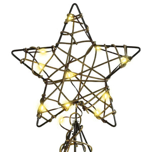 Albero di Natale con 160 LED-Luci decorative natalizie Bianco caldo 150 cm Rattan 398974