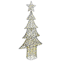 Albero di Natale con 240 LED Bianco caldo 180 cm Rattan 42018993