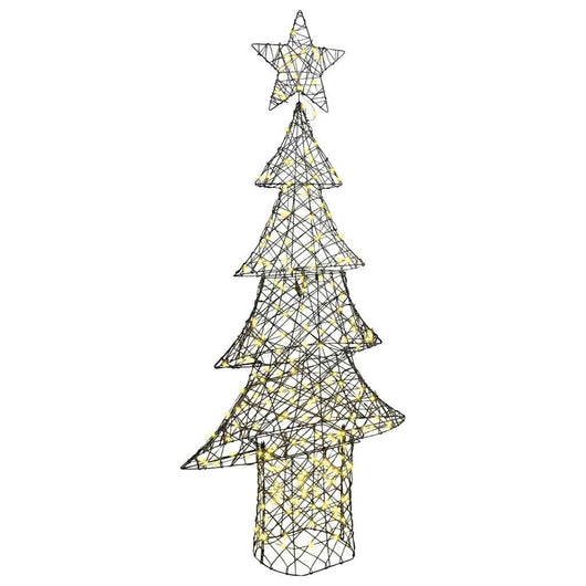 Albero di Natale con 240 LED Bianco caldo 180 cm Rattan 42018993