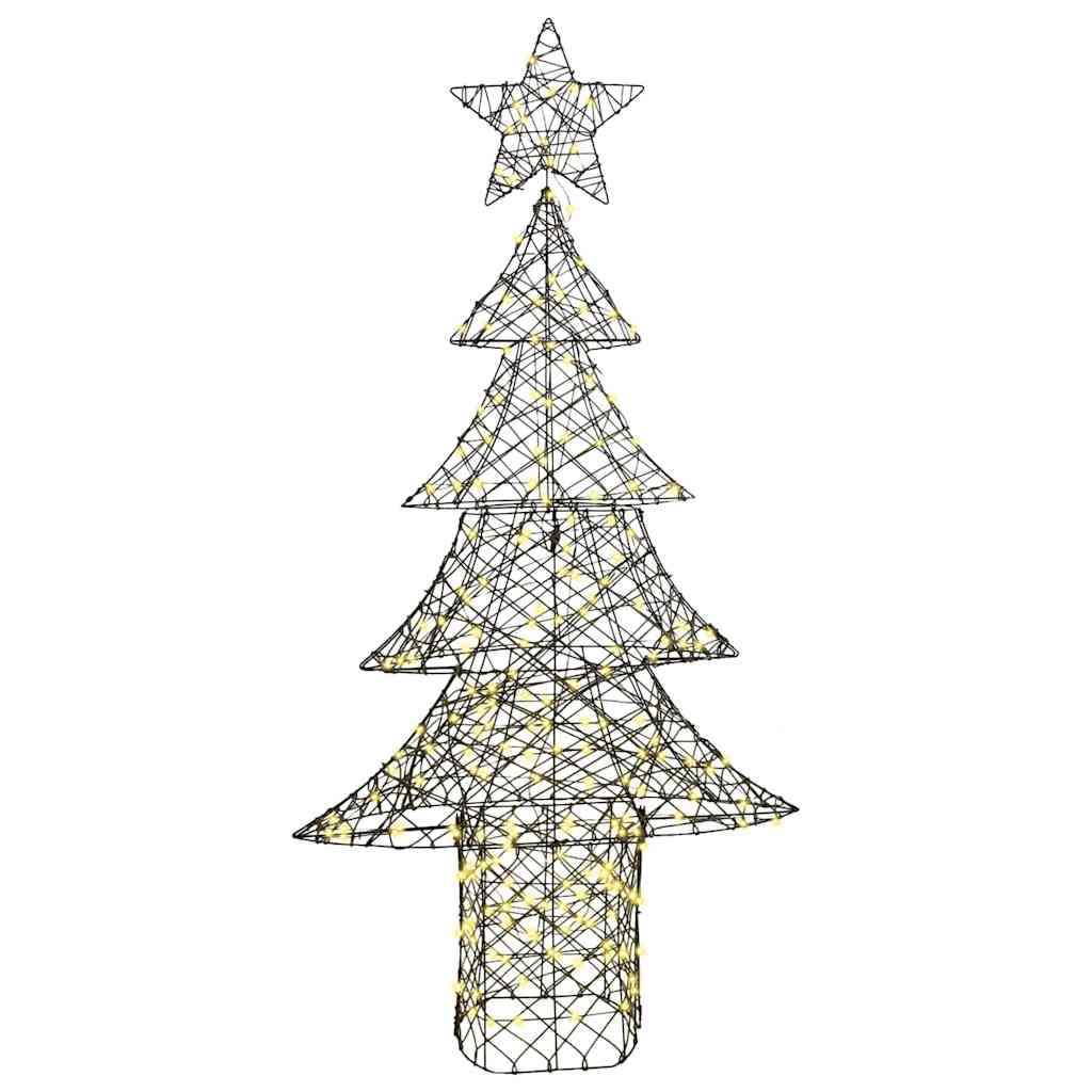 Albero di Natale con 240 LED Bianco caldo 180 cm Rattan 42018993