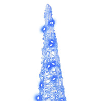 Albero di Natale con 90 LED 3 pcs-Luci decorative natalizie Blu 20 x 20 x 80 cm Acrilico