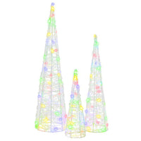 Albero di Natale 3 pcs Multicolore 20 x 20 x 80 cm Acrilico 42019018