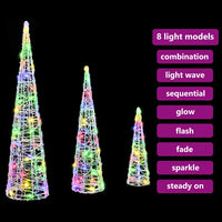 Albero di Natale 3 pcs Multicolore 20 x 20 x 80 cm Acrilico 42019018