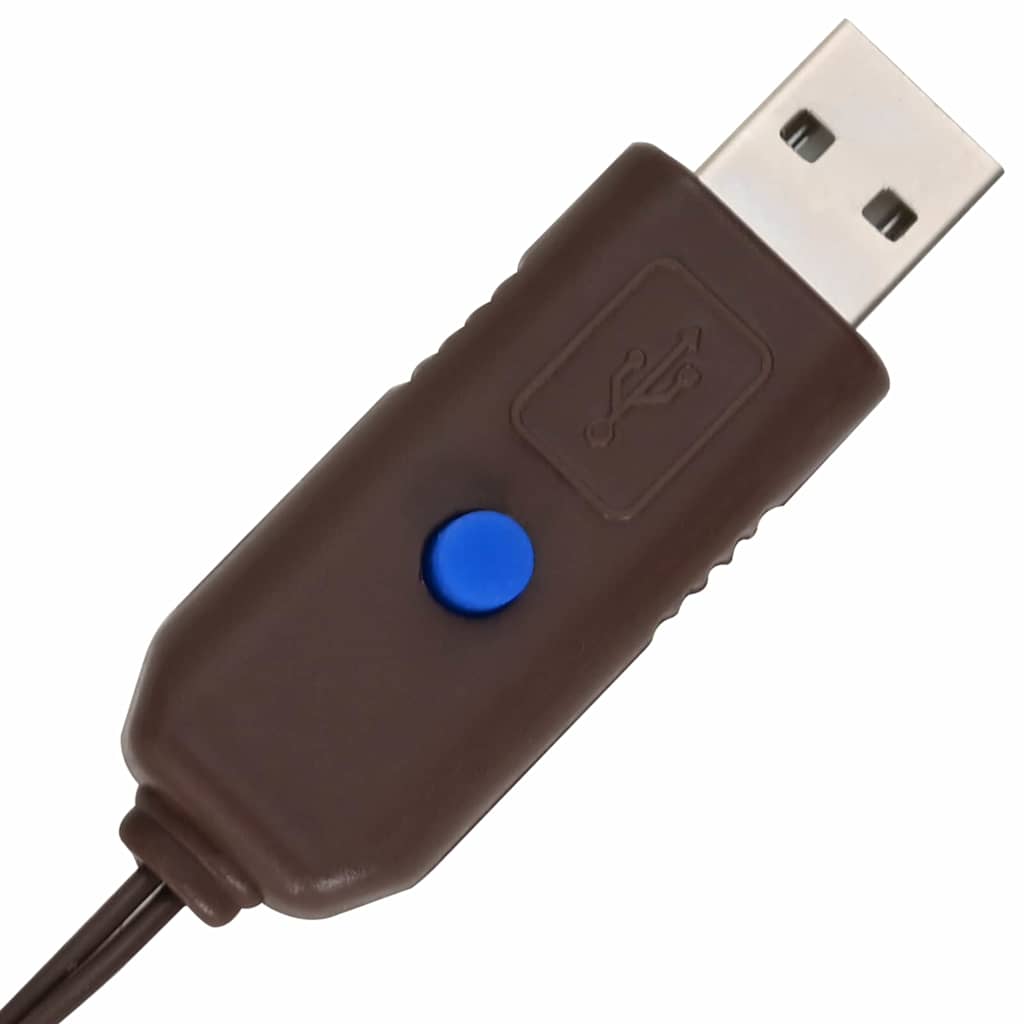 Albero di Natale 3 pcs Bianco caldo 20 x 20 x 80 cm Rattan 42019021