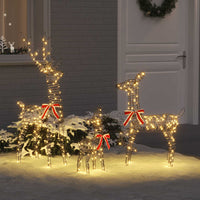 Famiglia di Renne 3 pcs Bianco caldo 67 x 26 x 127 cm Rattan 42019052