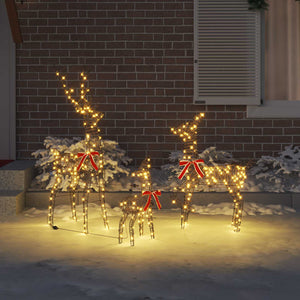 Famiglia di Renne 3 pcs Bianco caldo 67 x 26 x 127 cm Rattan 42019052