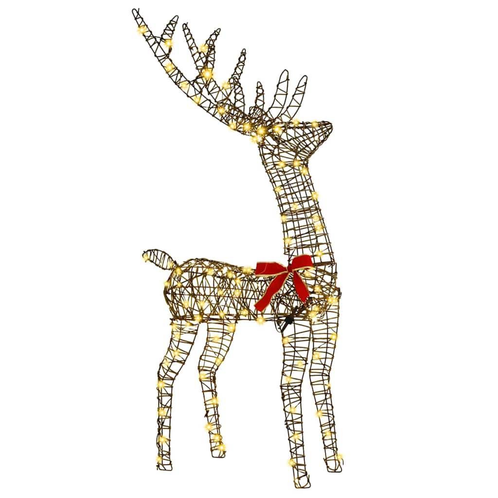 Famiglia di Renne 3 pcs Bianco caldo 67 x 26 x 127 cm Rattan 42019052