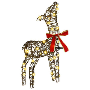 Famiglia di Renne 3 pcs Bianco caldo 67 x 26 x 127 cm Rattan 42019052