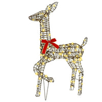 Famiglia di Renne 3 pcs Bianco caldo 67 x 26 x 127 cm Rattan 42019052