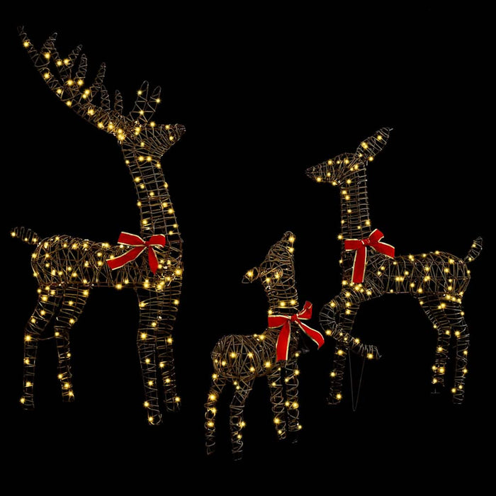 Famiglia di Renne 3 pcs Bianco caldo 67 x 26 x 127 cm Rattan 42019052