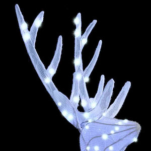 Famiglia di renne 3 pcs Bianco freddo 68 x 26 x 127 cm Tessuto 42019053