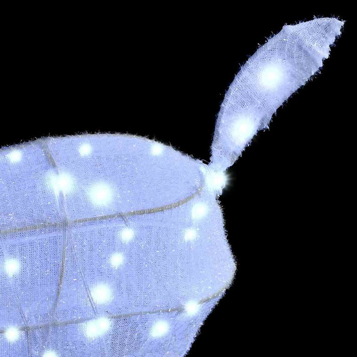 Famiglia di renne 3 pcs Bianco freddo 68 x 26 x 127 cm Tessuto 42019053