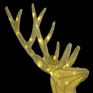 Famiglia di renne 3 pcs Bianco caldo 68 x 26 x 127 cm Tessuto 42019054