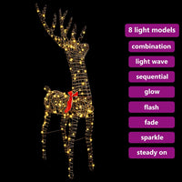 Renna 3D Bianco caldo 128 cm Rattan 42019057