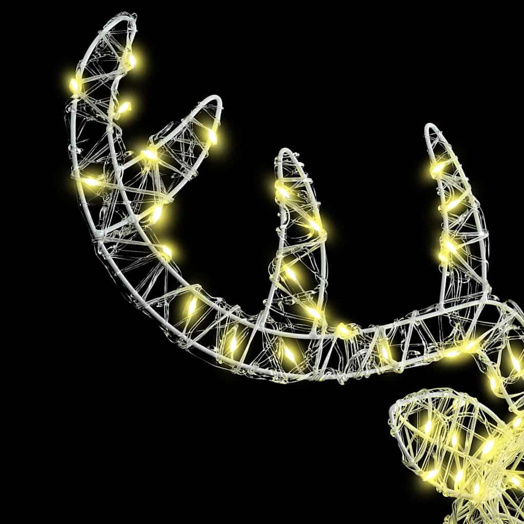 Testa di Renna con 140 LED Bianco caldo 60 cm Acrilico 42019061