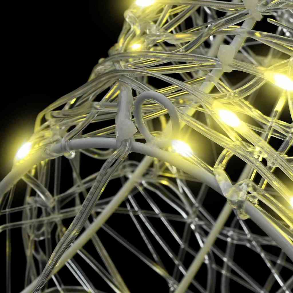 Testa di Renna con 140 LED Bianco caldo 60 cm Acrilico 42019061