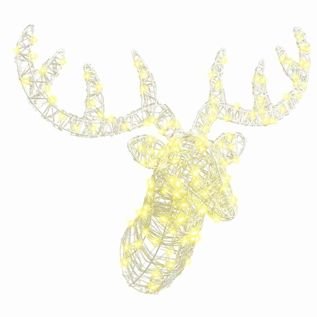 Testa di Renna con 140 LED Bianco caldo 60 cm Acrilico 42019061
