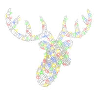 Testa di Renna colorato 60 cm Acrilico 42019064