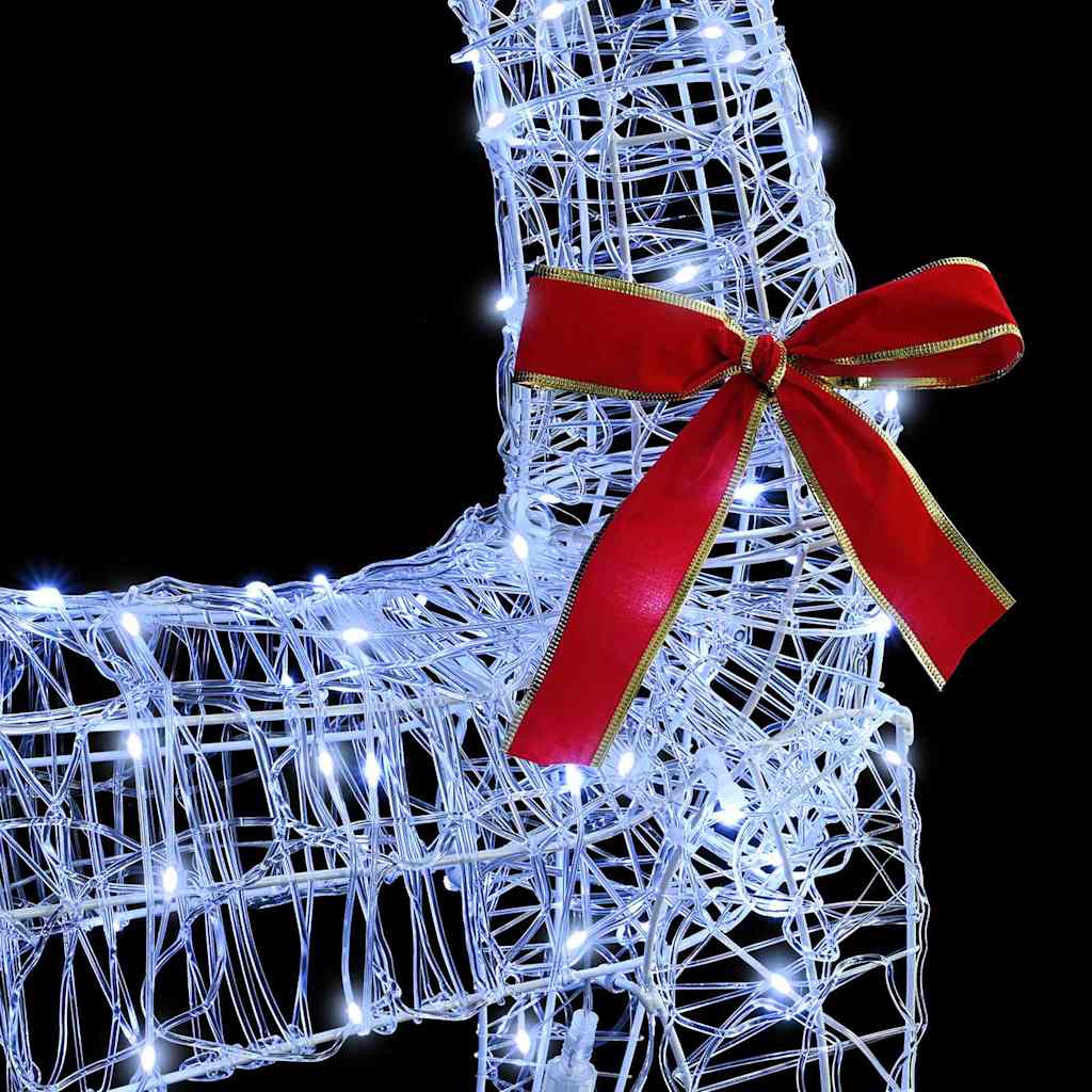 Slitta trainata da renna Bianco freddo 70 x 26 x 128.5 cm 42019076