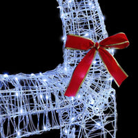 Slitta trainata da renna Bianco freddo 70 x 26 x 128.5 cm 42019076