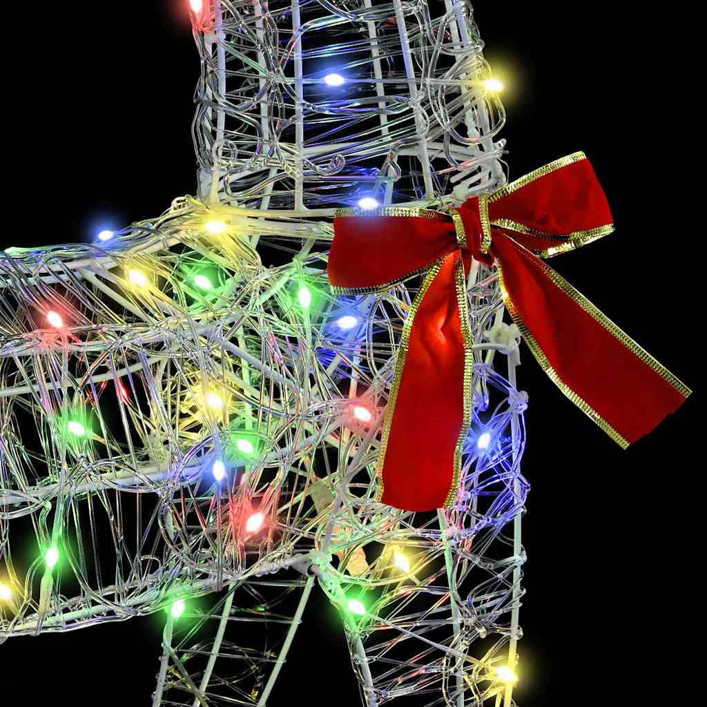 Slitta trainata da renna colorato 70 x 26 x 128.5 cm Acrilico 42019078