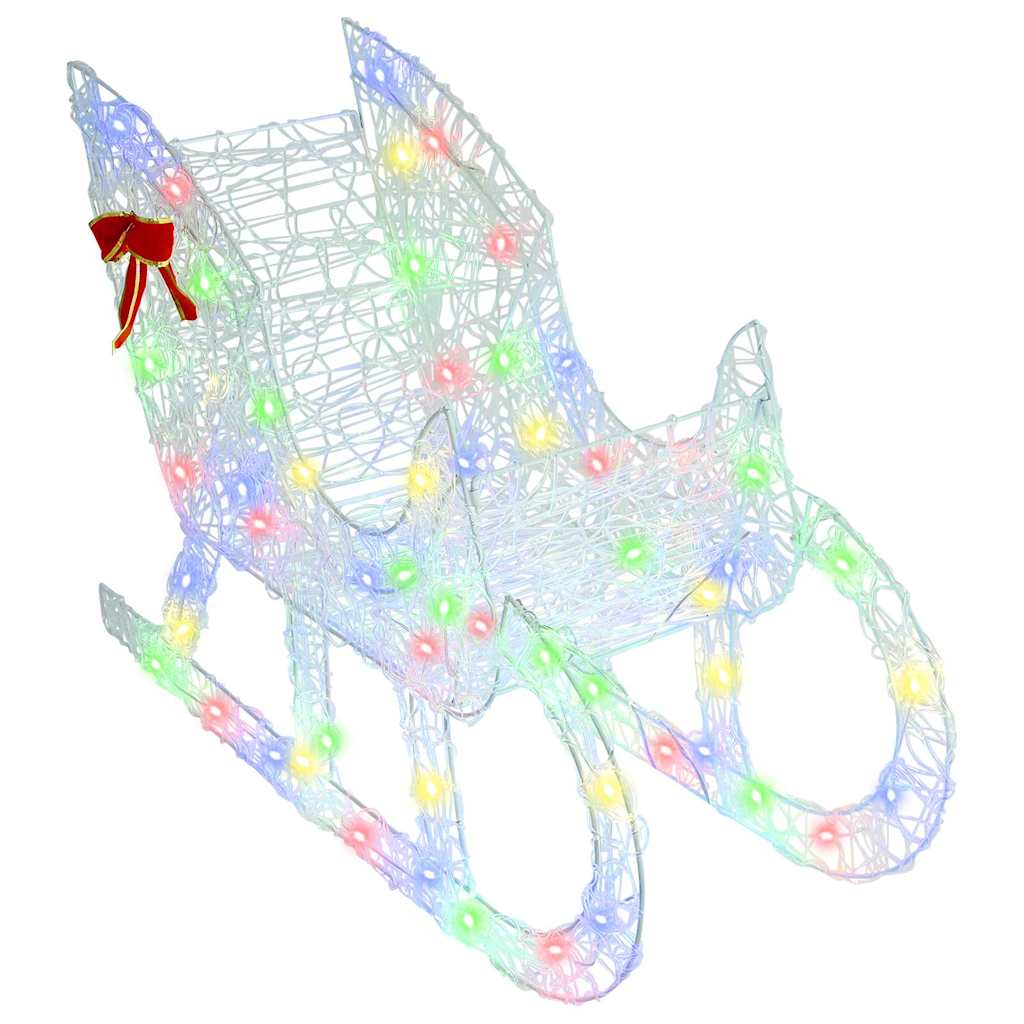 Slitta trainata da renna colorato 70 x 26 x 128.5 cm Acrilico 42019078