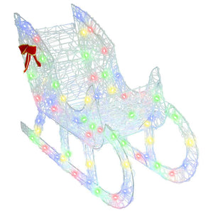 Slitta trainata da renna colorato 70 x 26 x 128.5 cm Acrilico 42019078