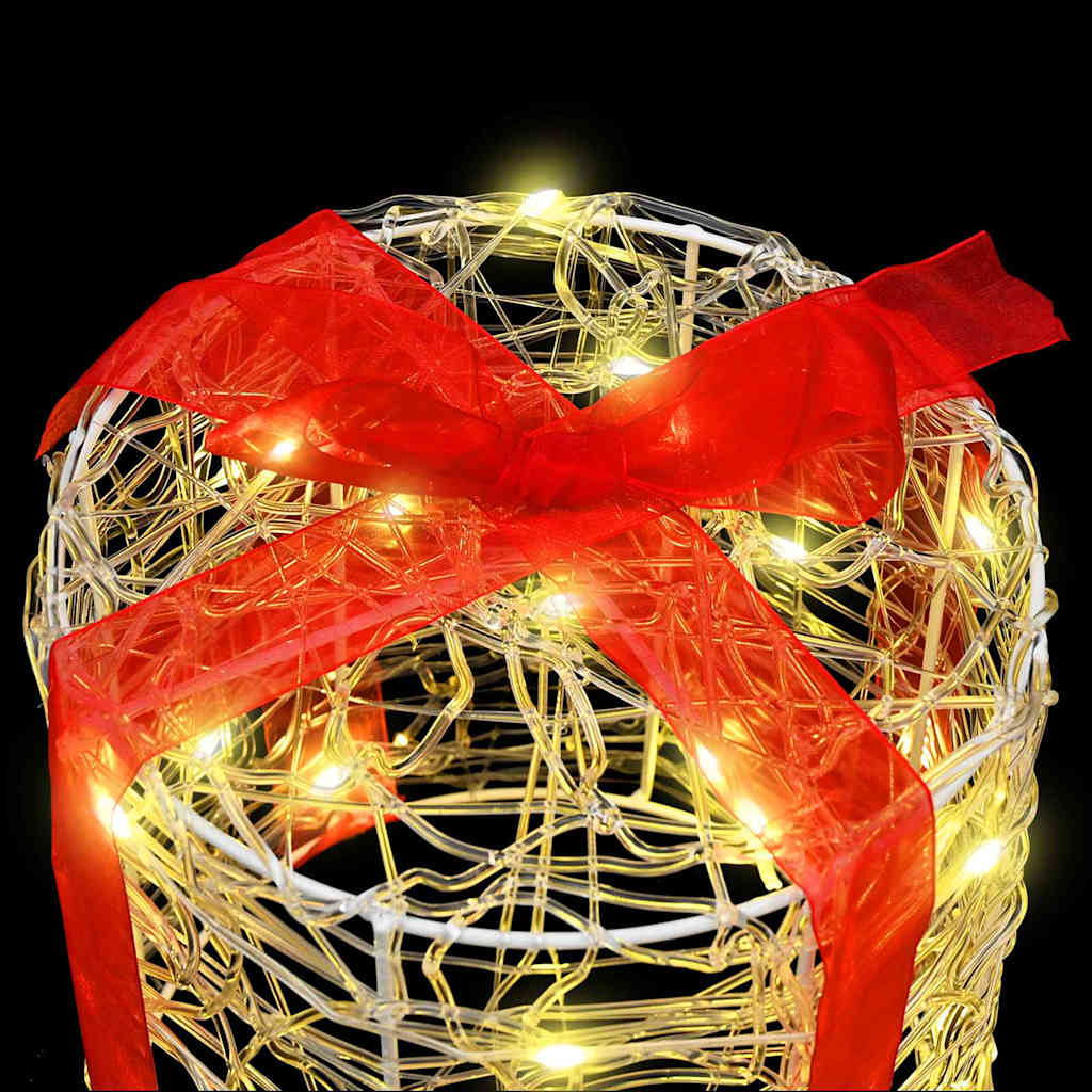 Decorazione Scatola Regalo 3 pcs Bianco caldo 20 x 20 x 21 cm 42019084