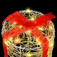 Decorazione Scatola Regalo 3 pcs Bianco caldo 20 x 20 x 21 cm 42019084