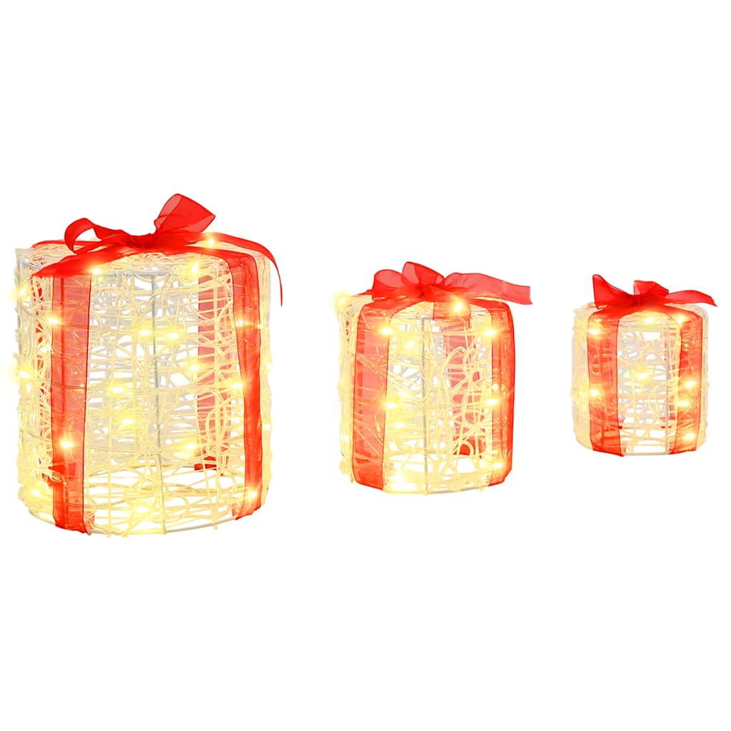 Decorazione Scatola Regalo 3 pcs Bianco caldo 20 x 20 x 21 cm 42019084