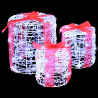 Decorazione Scatola Regalo 3 pcs Bianco freddo 20 x 20 x 21 cm 42019085